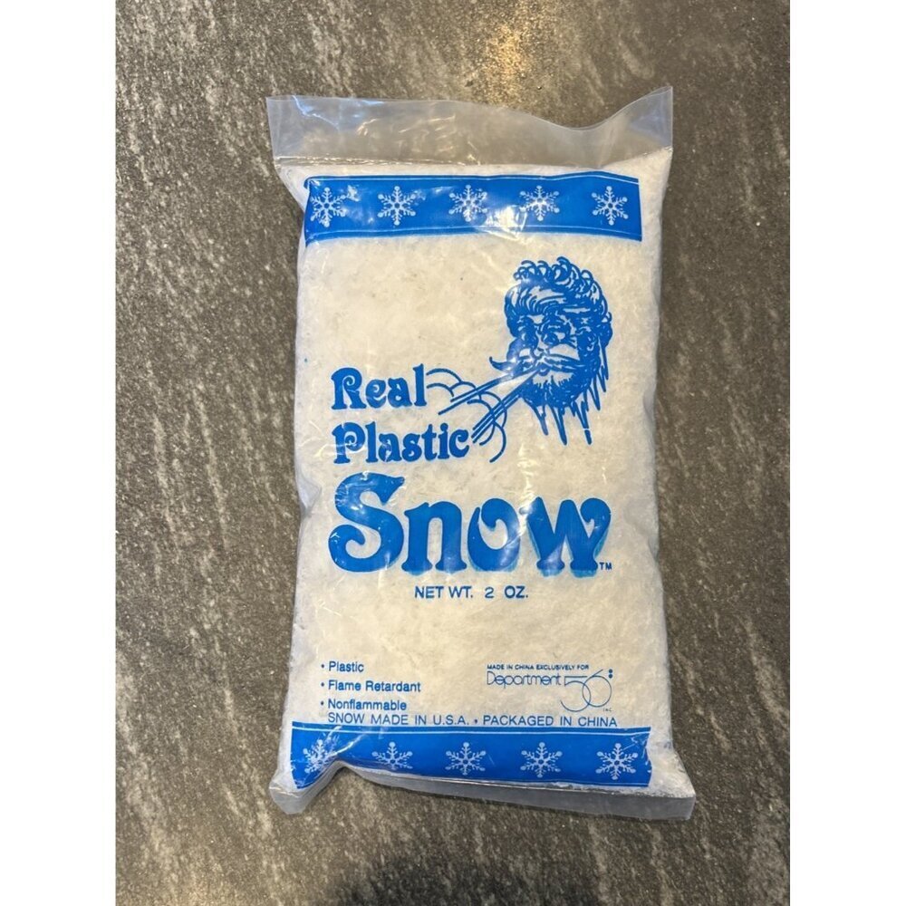Department 56 Inc Real Plastic SNOW Holiday Christmas Net Wt 2 oz White NEW